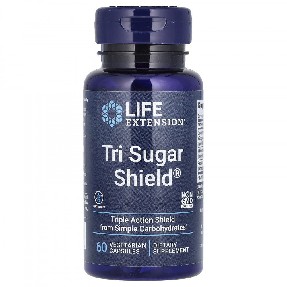 Life Extension, Tri Sugar Shield, 60 вегетарианских капсул в Москве - eco-herb.ru | изображение Life Extension, Tri Sugar Shield, 60 вегетарианских капсул в Москве - eco-herb.ru | фото