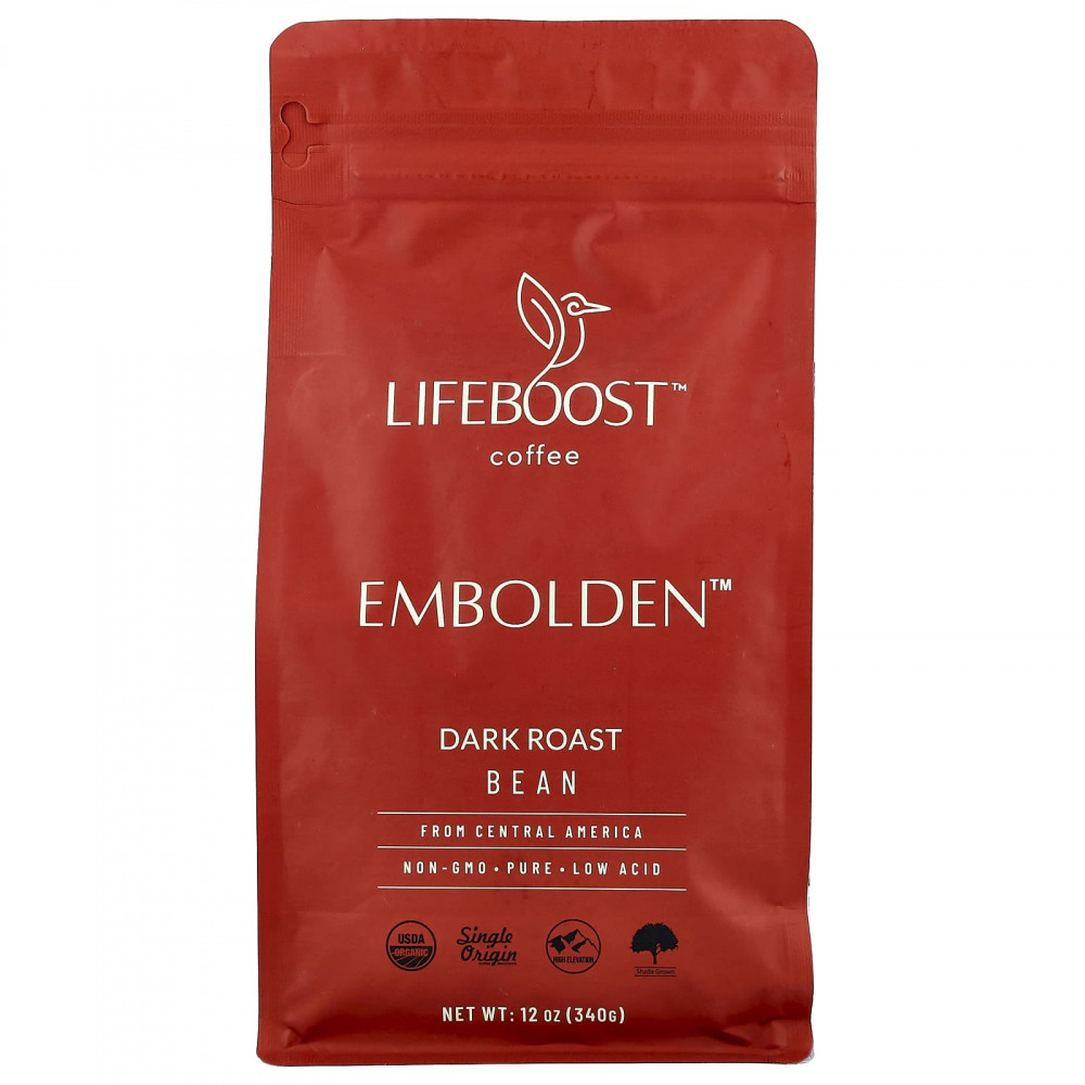 Lifeboost, Coffee, Embolden ™, зерна, темная обжарка, 340 г (12 унций) в Москве - eco-herb.ru | изображение Lifeboost, Coffee, Embolden ™, зерна, темная обжарка, 340 г (12 унций) в Москве - eco-herb.ru | фото