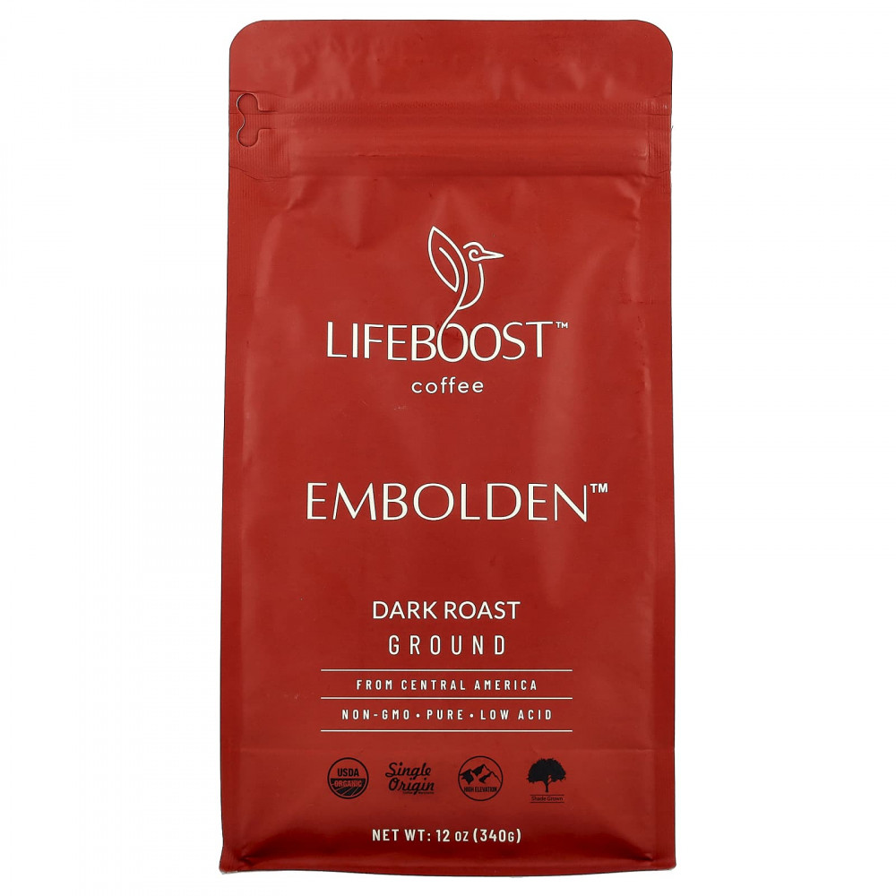 Lifeboost, Кофе Embolden ™, молотый, темной обжарки, 340 г (12 унций) в Москве - eco-herb.ru | изображение Lifeboost, Кофе Embolden ™, молотый, темной обжарки, 340 г (12 унций) в Москве - eco-herb.ru | фото