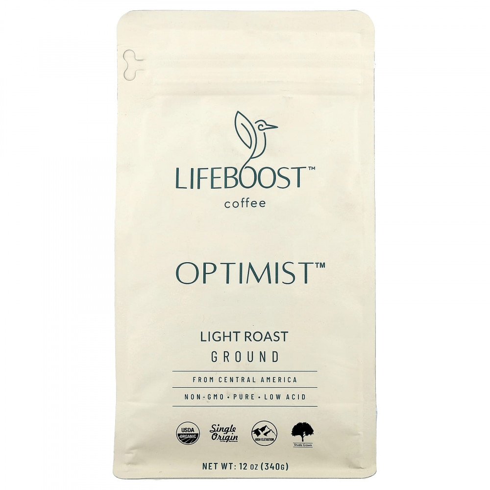 Lifeboost, Кофе, Optimist ™, молотый, легкой обжарки, 340 г (12 унций) в Москве - eco-herb.ru | изображение Lifeboost, Кофе, Optimist ™, молотый, легкой обжарки, 340 г (12 унций) в Москве - eco-herb.ru | фото