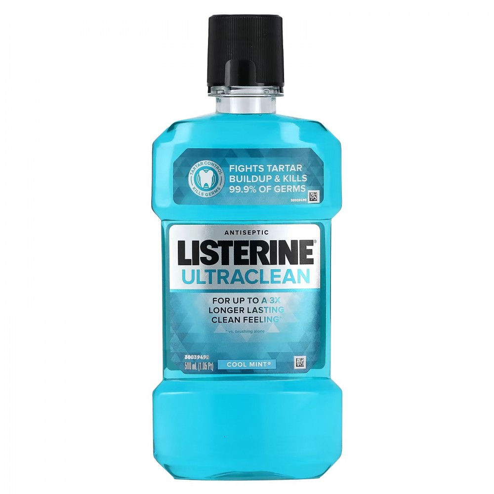 Listerine, UltraClean, антисептик, холодная мята, 500 мл (1,05 пункта)  купить в Москве