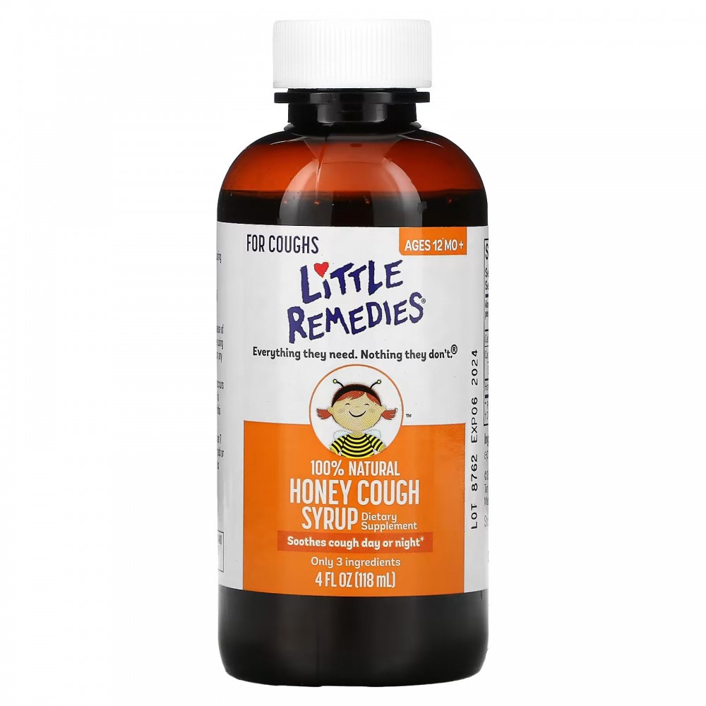 Little Remedies, 100% натуральный медовый сироп от кашля, для детей от 12  месяцев, 118 мл (4 жидк. Унции) купить в Москве