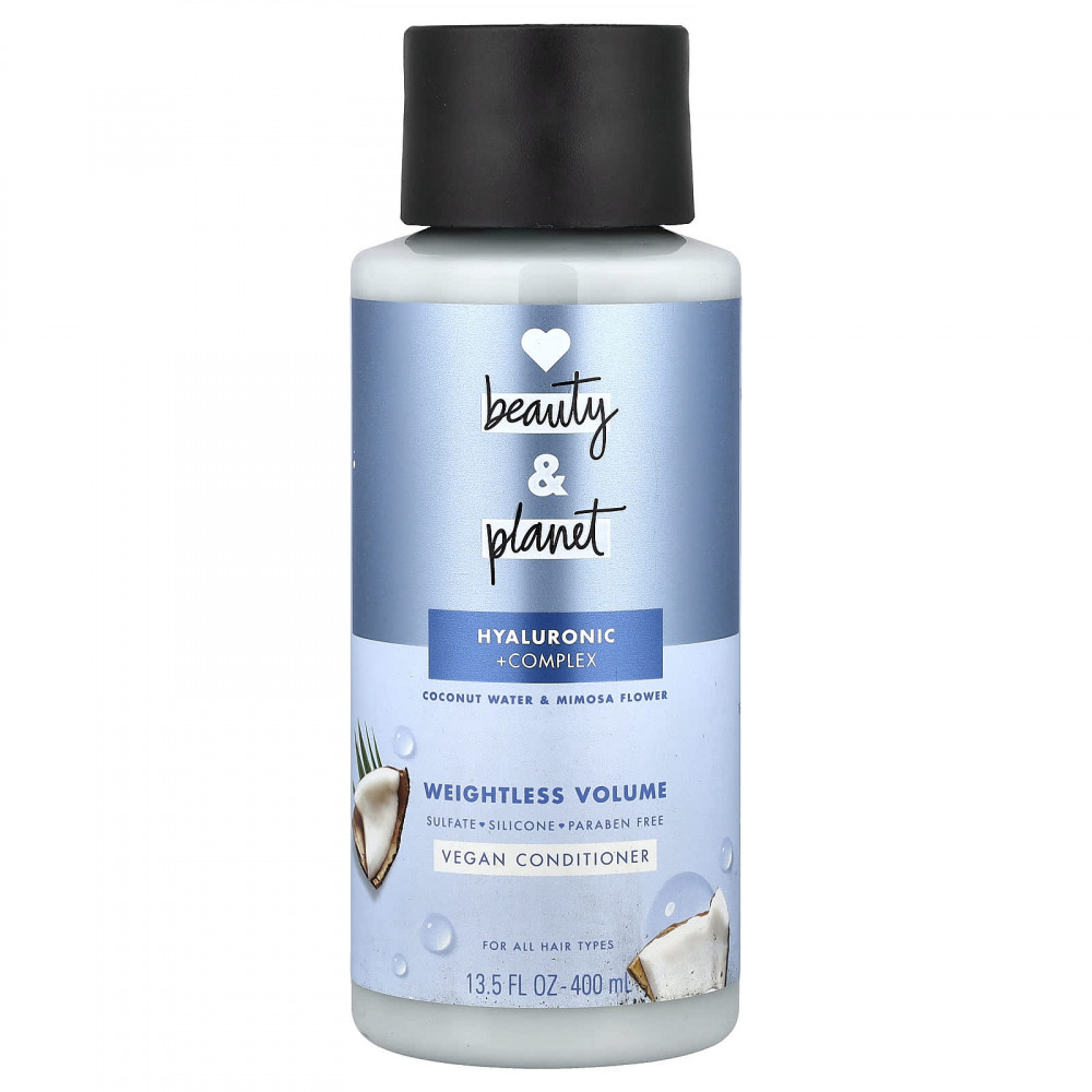 Love Beauty and Planet, Weightless Volume, веганский кондиционер, кокосовая вода и цветок мимозы, для всех типов волос, 400 мл (13,5 жидк. унции) в Москве - eco-herb.ru | изображение Love Beauty and Planet, Weightless Volume, веганский кондиционер, кокосовая вода и цветок мимозы, для всех типов волос, 400 мл (13,5 жидк. унции) в Москве - eco-herb.ru | фото