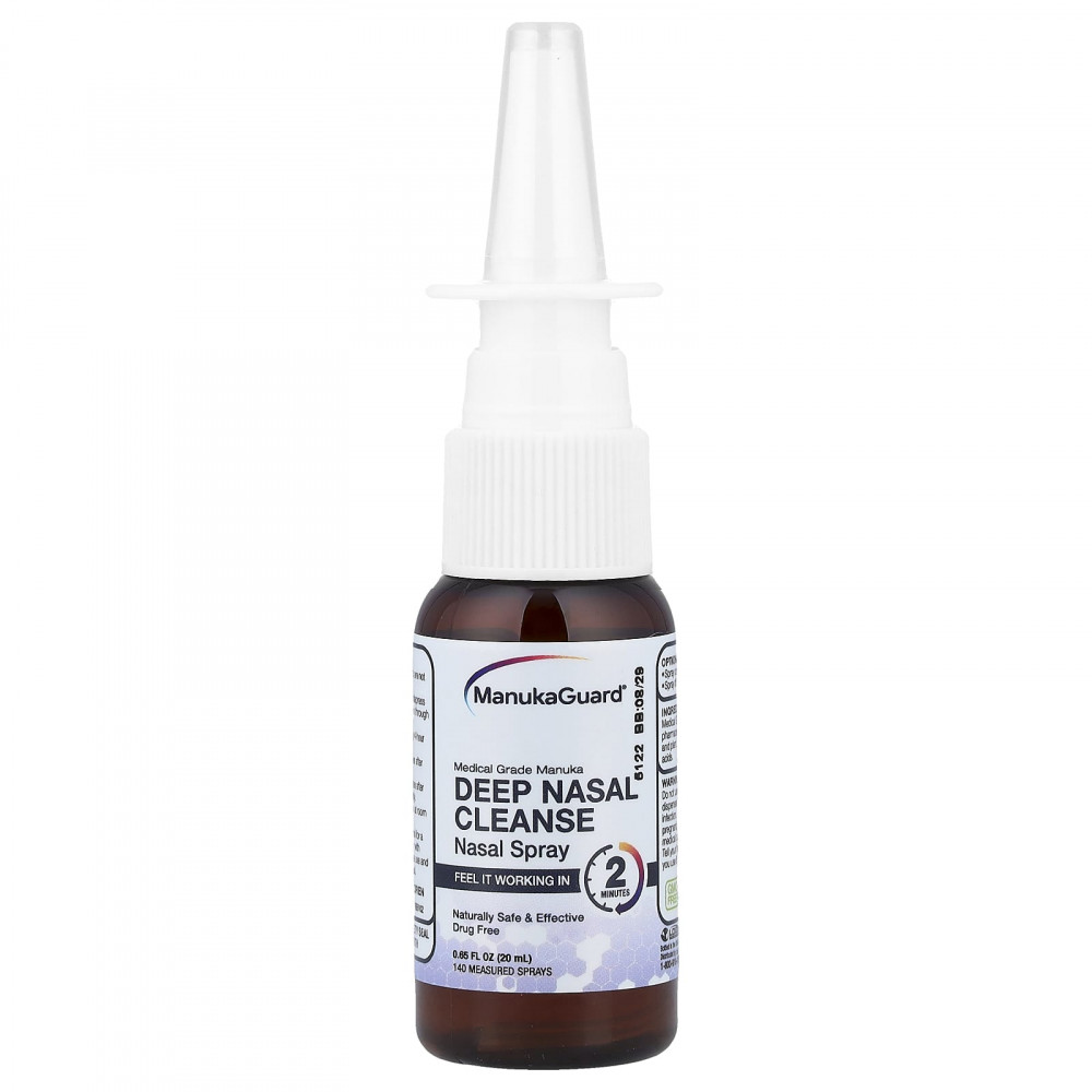 ManukaGuard, Medical Grade Manuka, спрей для глубокого очищения носа, 20 мл (0,65 жидк. унции) в Москве - eco-herb.ru | изображение ManukaGuard, Medical Grade Manuka, спрей для глубокого очищения носа, 20 мл (0,65 жидк. унции) в Москве - eco-herb.ru | фото