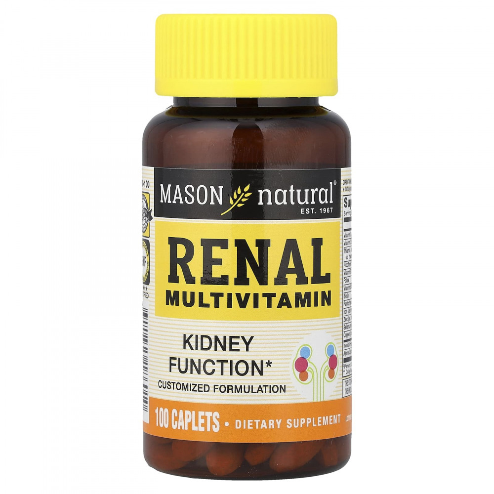 Mason Natural, мультивитамины для почек, 100 капсул в Москве - eco-herb.ru | изображение Mason Natural, мультивитамины для почек, 100 капсул в Москве - eco-herb.ru | фото