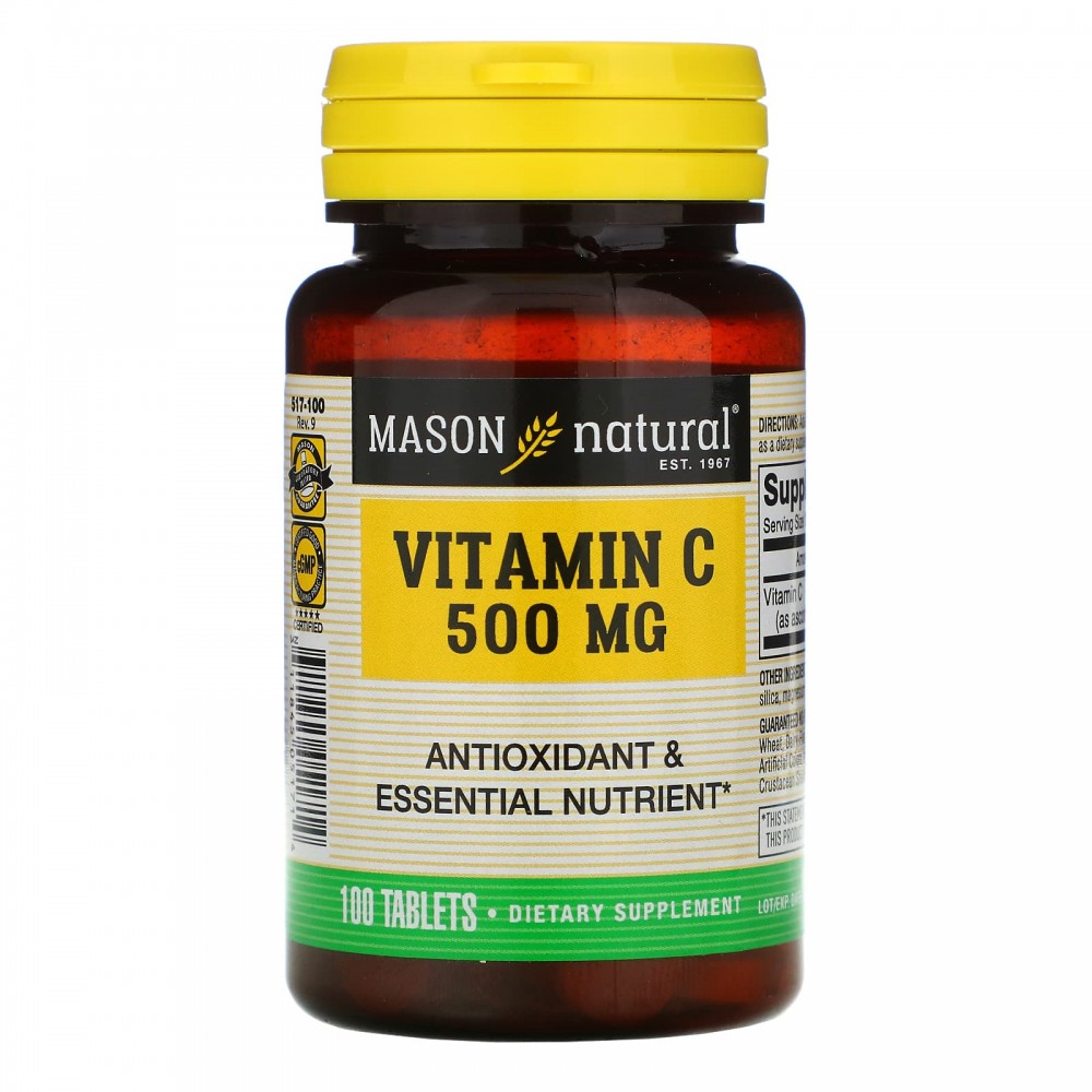 Mason Natural, витамин C, 500 мг, 100 таблеток в Москве - eco-herb.ru | фото