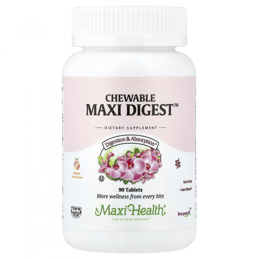 Maxi Health, жевательные таблетки Maxi Digest™, натуральные фрукты, 90 таблеток в Москве - eco-herb.ru | изображение Maxi Health, жевательные таблетки Maxi Digest™, натуральные фрукты, 90 таблеток в Москве - eco-herb.ru | фото