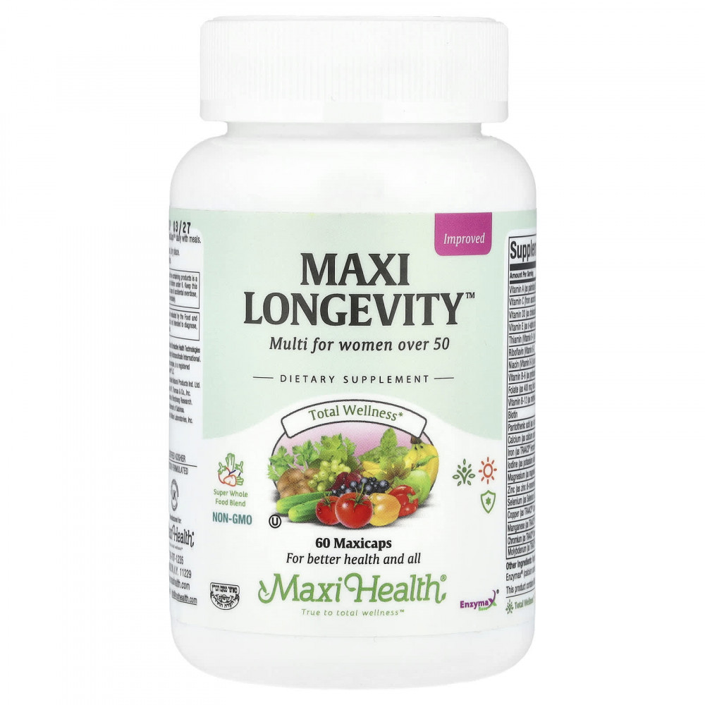 Maxi Health, Maxi Longevity ™, мультивитамины для женщин старше 50, 60 капсул в Москве - eco-herb.ru | изображение Maxi Health, Maxi Longevity ™, мультивитамины для женщин старше 50, 60 капсул в Москве - eco-herb.ru | фото