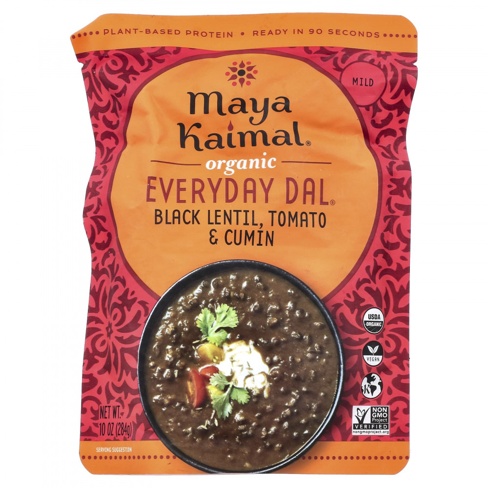Maya Kaimal, Organic Everyday Dal, черная чечевица, томат и тмин, 284 г (10 унций) в Москве - eco-herb.ru | изображение Maya Kaimal, Organic Everyday Dal, черная чечевица, томат и тмин, 284 г (10 унций) в Москве - eco-herb.ru | фото