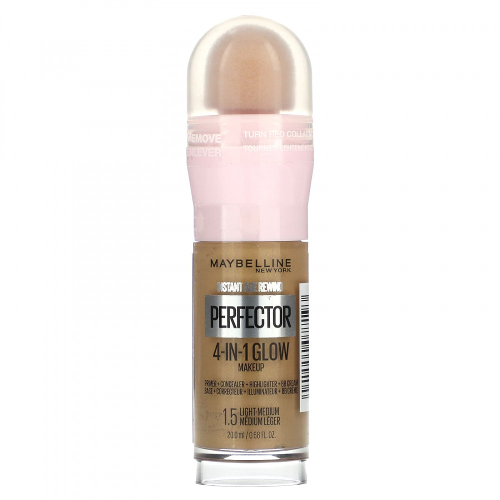 Maybelline, Instant Age Rewind, Perfector, 4 в 1, сияющий макияж, оттенок 1,5 светлый-средний, 20 мл (0,68 жидк. унции) в Москве - eco-herb.ru | изображение Maybelline, Instant Age Rewind, Perfector, 4 в 1, сияющий макияж, оттенок 1,5 светлый-средний, 20 мл (0,68 жидк. унции) в Москве - eco-herb.ru | фото
