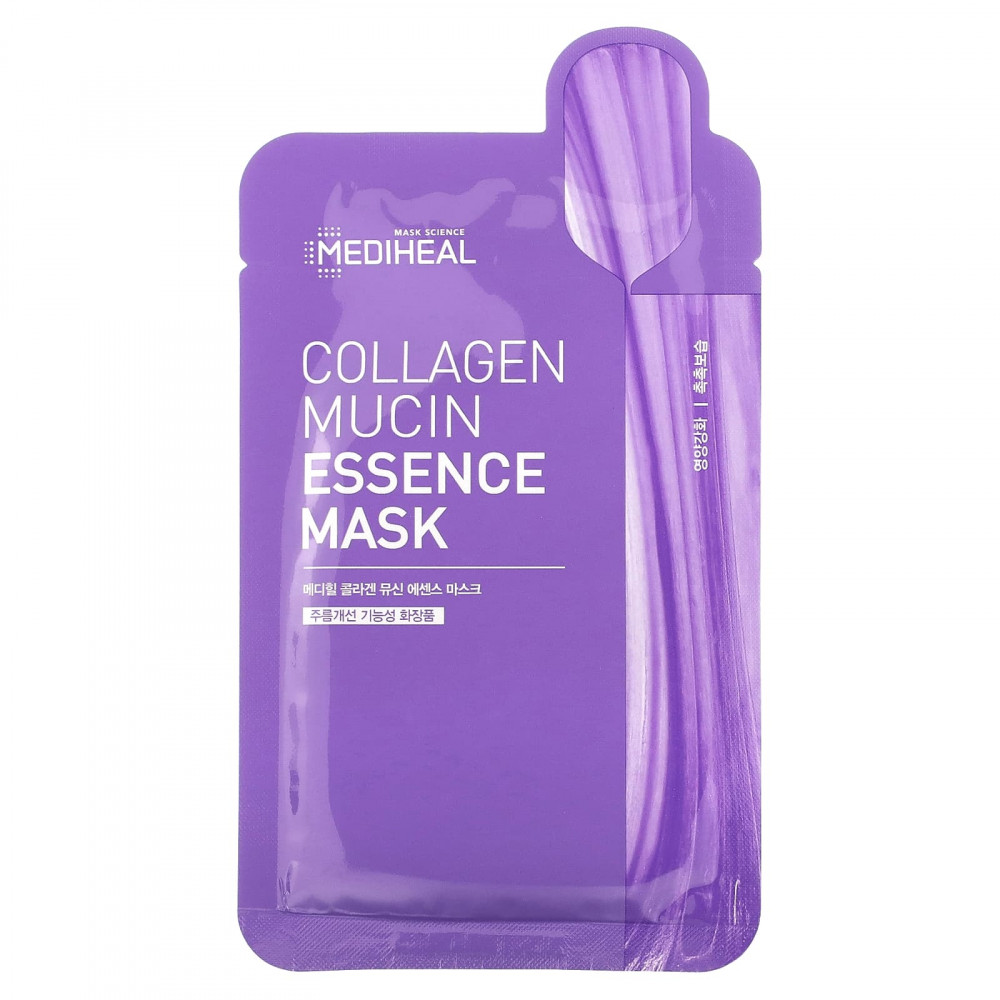MEDIHEAL, Collagen Mucin Essence Beauty Mask, 1 листовая маска, 20 мл (0,68 жидк. унц.) (Товар снят с продажи) в Москве - eco-herb.ru | изображение MEDIHEAL, Collagen Mucin Essence Beauty Mask, 1 листовая маска, 20 мл (0,68 жидк. унц.) (Товар снят с продажи) в Москве - eco-herb.ru | фото