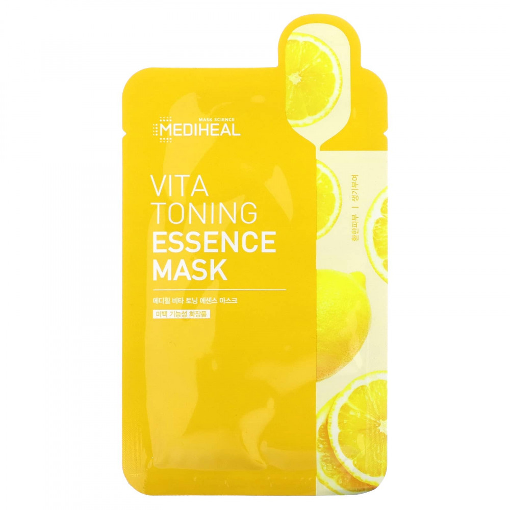 MEDIHEAL, Vita Toning Essence Beauty Mask, 1 листовая маска, 20 мл (0,68 жидк. унц.) (Товар снят с продажи) в Москве - eco-herb.ru | изображение MEDIHEAL, Vita Toning Essence Beauty Mask, 1 листовая маска, 20 мл (0,68 жидк. унц.) (Товар снят с продажи) в Москве - eco-herb.ru | фото