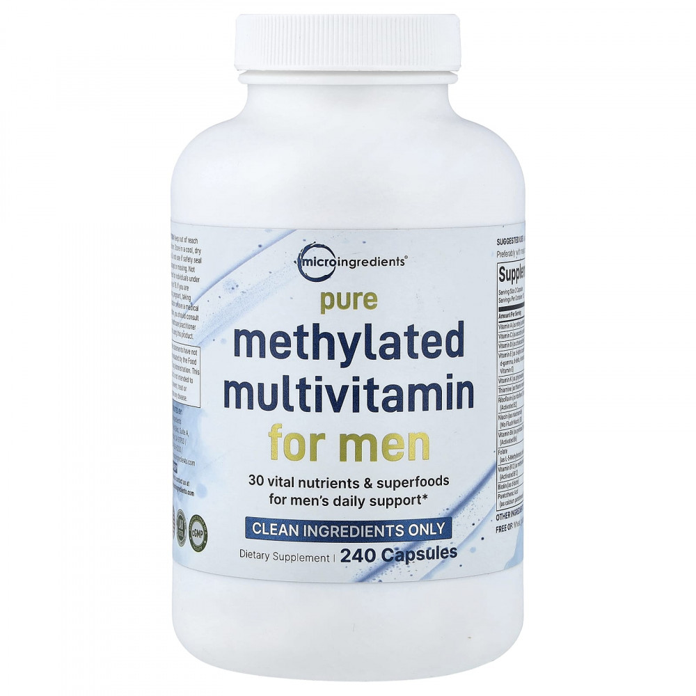Micro Ingredients, чистые метилированные мультивитамины для мужчин, 240 капсул в Москве - eco-herb.ru | изображение Micro Ingredients, чистые метилированные мультивитамины для мужчин, 240 капсул в Москве - eco-herb.ru | фото