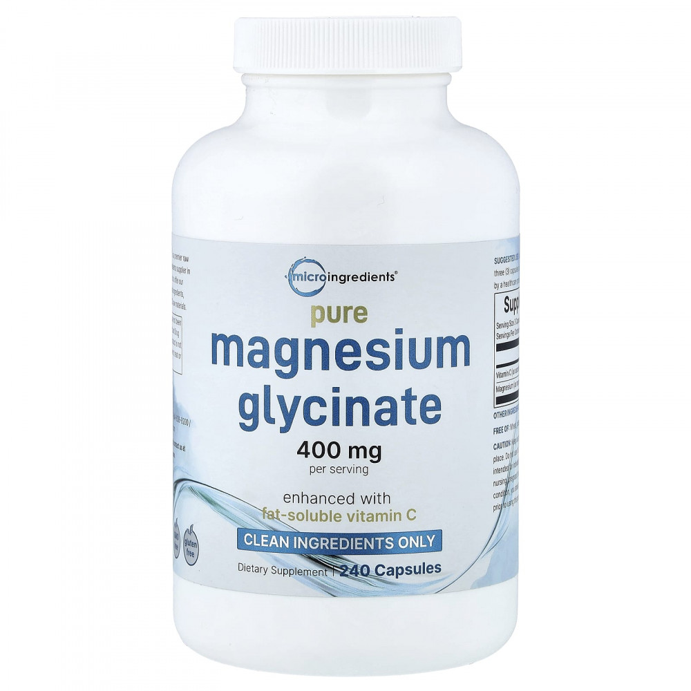 Micro Ingredients, чистый глицинат магния, 240 капсул в Москве - eco-herb.ru | изображение Micro Ingredients, чистый глицинат магния, 240 капсул в Москве - eco-herb.ru | фото