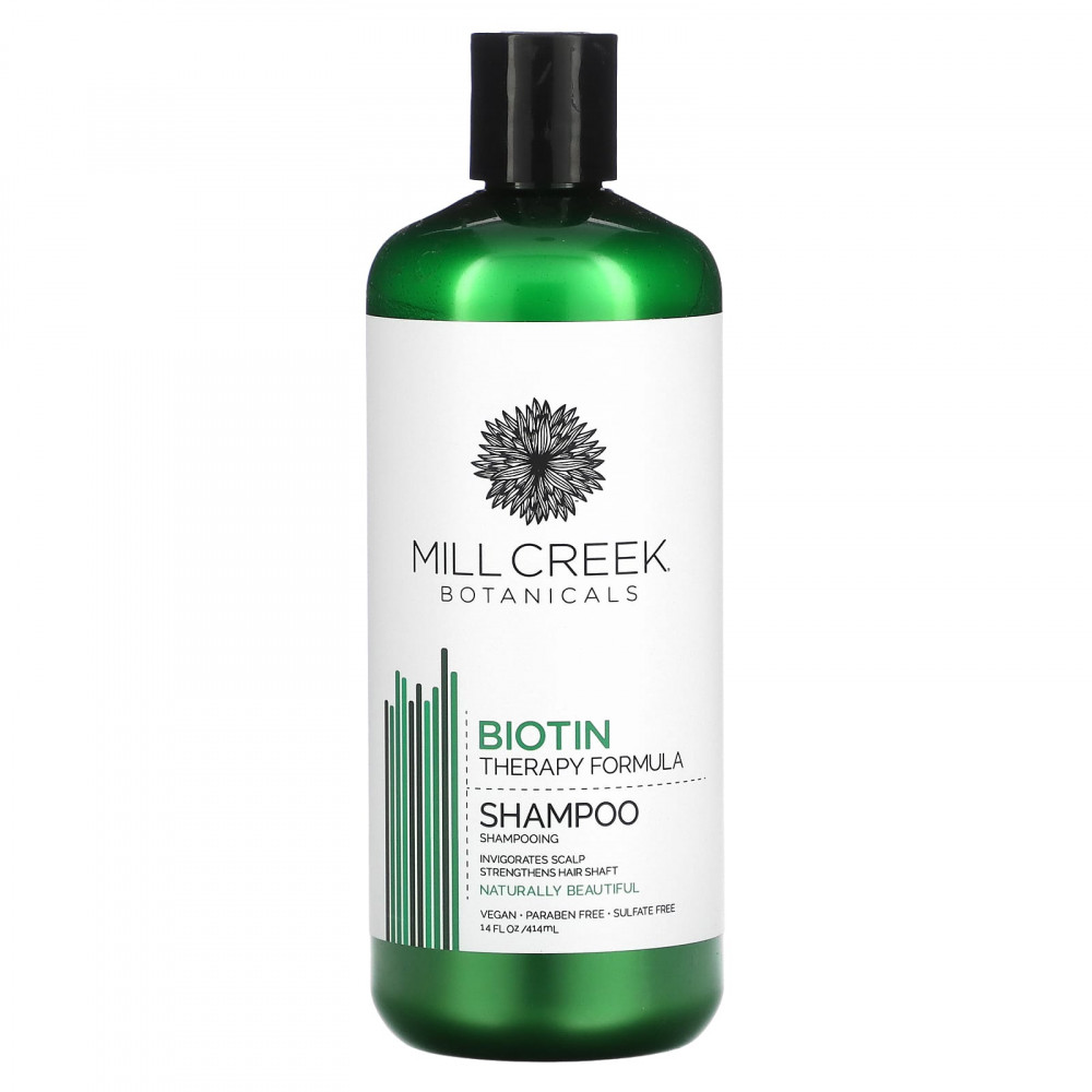 Mill Creek Botanicals, Biotin Therapy Formula Shampoo, 414 мл (14 жидк. унций) в Москве - eco-herb.ru | изображение Mill Creek Botanicals, Biotin Therapy Formula Shampoo, 414 мл (14 жидк. унций) в Москве - eco-herb.ru | фото