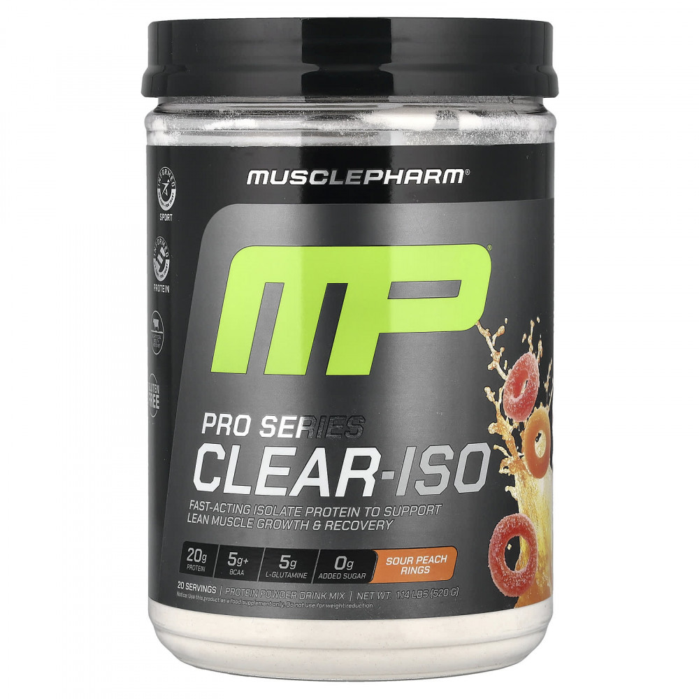MusclePharm, Pro Series Clear-ISO, протеиновая смесь для приготовления напитка, кусочки кислого персика, 520 мг (1,14 фунта) в Москве - eco-herb.ru | изображение MusclePharm, Pro Series Clear-ISO, протеиновая смесь для приготовления напитка, кусочки кислого персика, 520 мг (1,14 фунта) в Москве - eco-herb.ru | фото