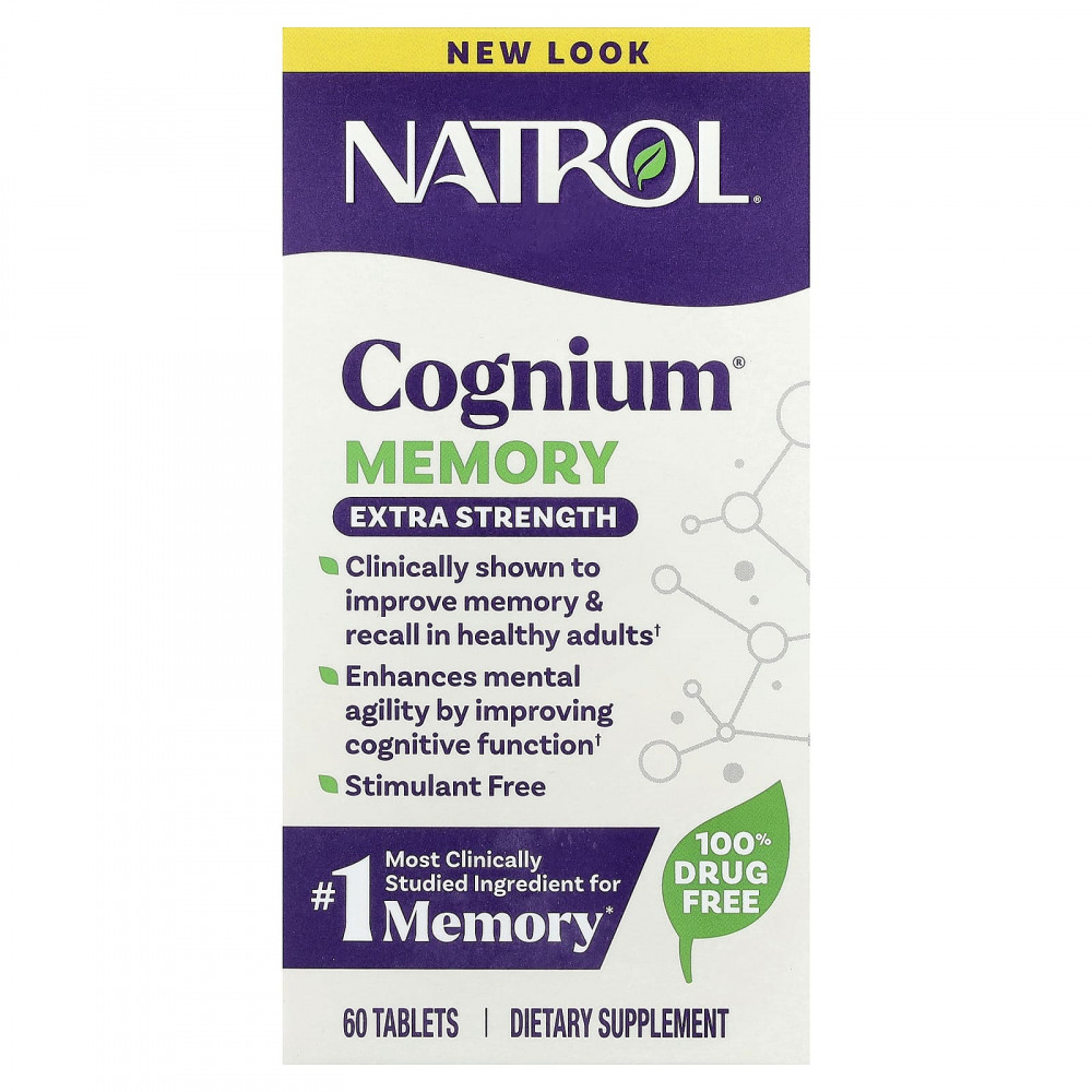 Natrol, Cognium®, память, 200 мг, 60 таблеток в Москве - eco-herb.ru | изображение Natrol, Cognium®, память, 200 мг, 60 таблеток в Москве - eco-herb.ru | фото