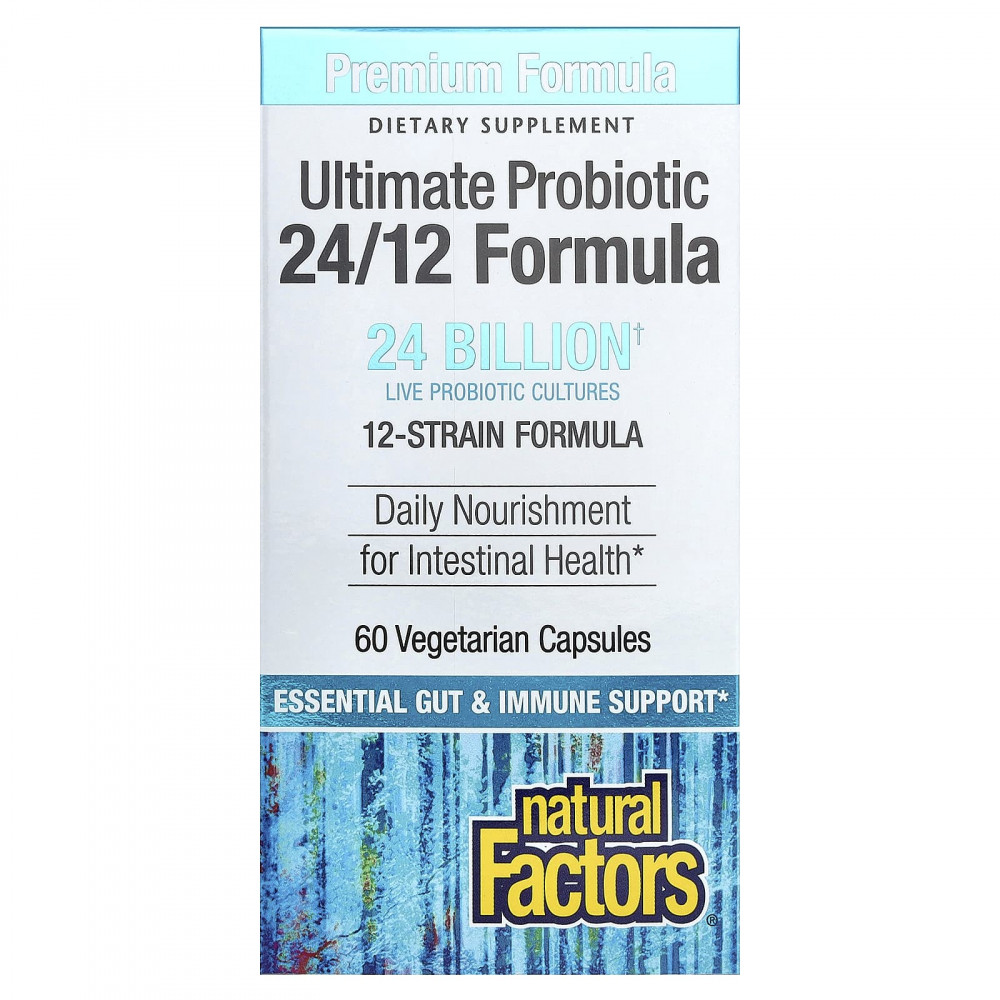 Natural Factors, Ultimate Probiotic, формула 24/12, 60 вегетарианских капсул в Москве - eco-herb.ru | изображение Natural Factors, Ultimate Probiotic, формула 24/12, 60 вегетарианских капсул в Москве - eco-herb.ru | фото