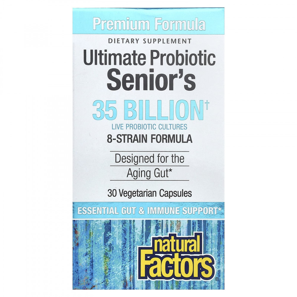 Natural Factors, Ultimate Probiotic Senior's, 30 вегетарианских капсул в Москве - eco-herb.ru | изображение Natural Factors, Ultimate Probiotic Senior's, 30 вегетарианских капсул в Москве - eco-herb.ru | фото