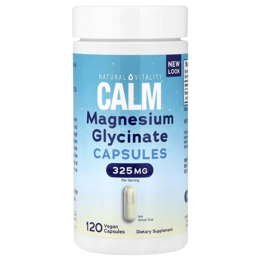Natural Vitality, CALM®, глицинат магния, 120 веганских капсул (108 мг в 1 капсуле) в Москве - eco-herb.ru | изображение Natural Vitality, CALM®, глицинат магния, 120 веганских капсул (108 мг в 1 капсуле) в Москве - eco-herb.ru | фото