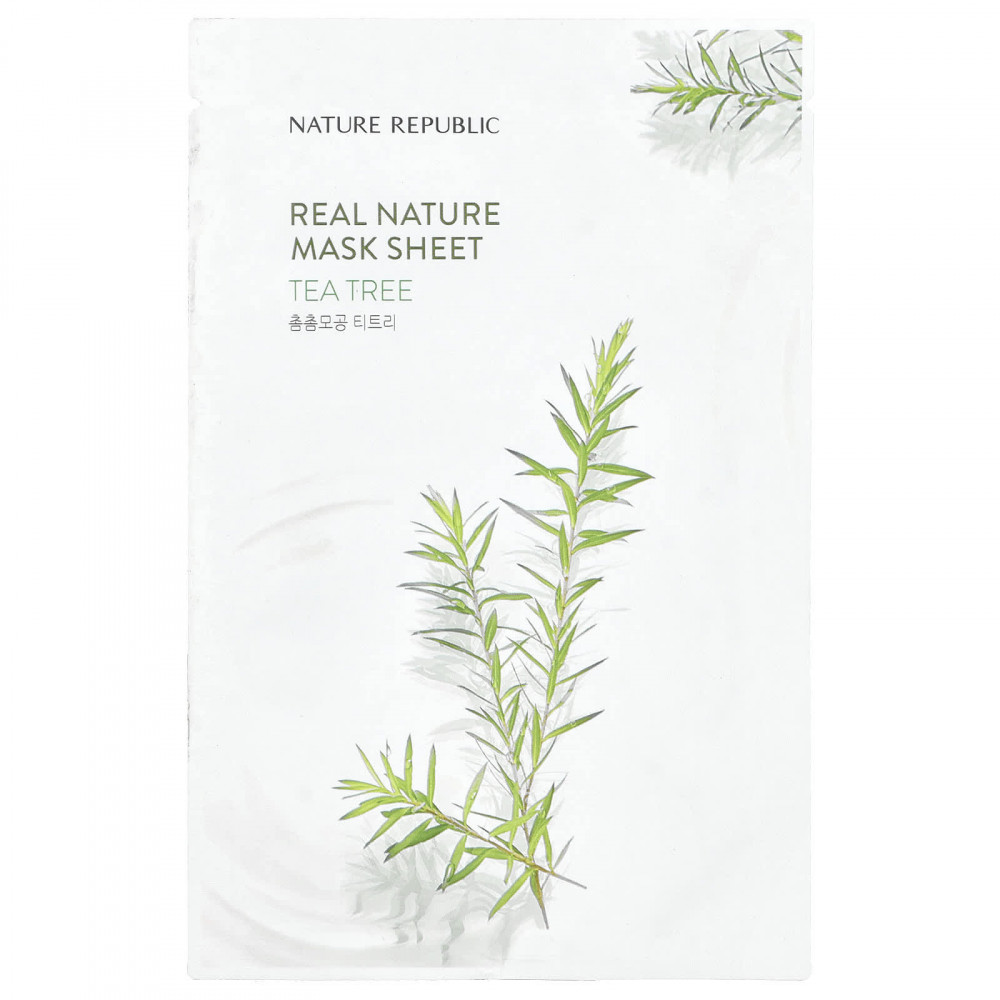 Nature Republic, Real Nature Beauty Mask Sheet, Tea Tree, 1 шт., 23 мл (0,77 жидк. унц.) (Товар снят с продажи) в Москве - eco-herb.ru | изображение Nature Republic, Real Nature Beauty Mask Sheet, Tea Tree, 1 шт., 23 мл (0,77 жидк. унц.) (Товар снят с продажи) в Москве - eco-herb.ru | фото