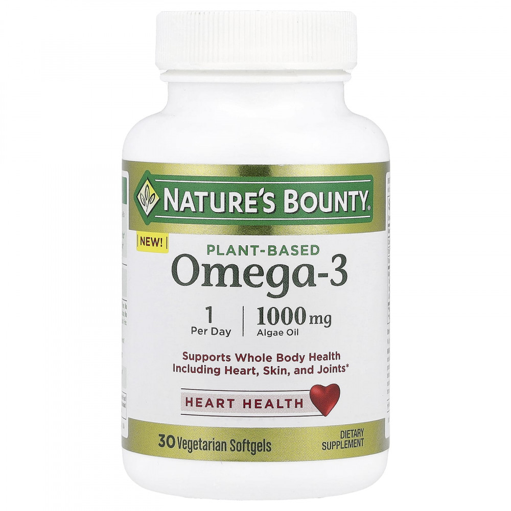 Nature's Bounty, Омега-3 на растительной основе, 1000 мг, 30 вегетарианских капсул в Москве - eco-herb.ru | изображение Nature's Bounty, Омега-3 на растительной основе, 1000 мг, 30 вегетарианских капсул в Москве - eco-herb.ru | фото