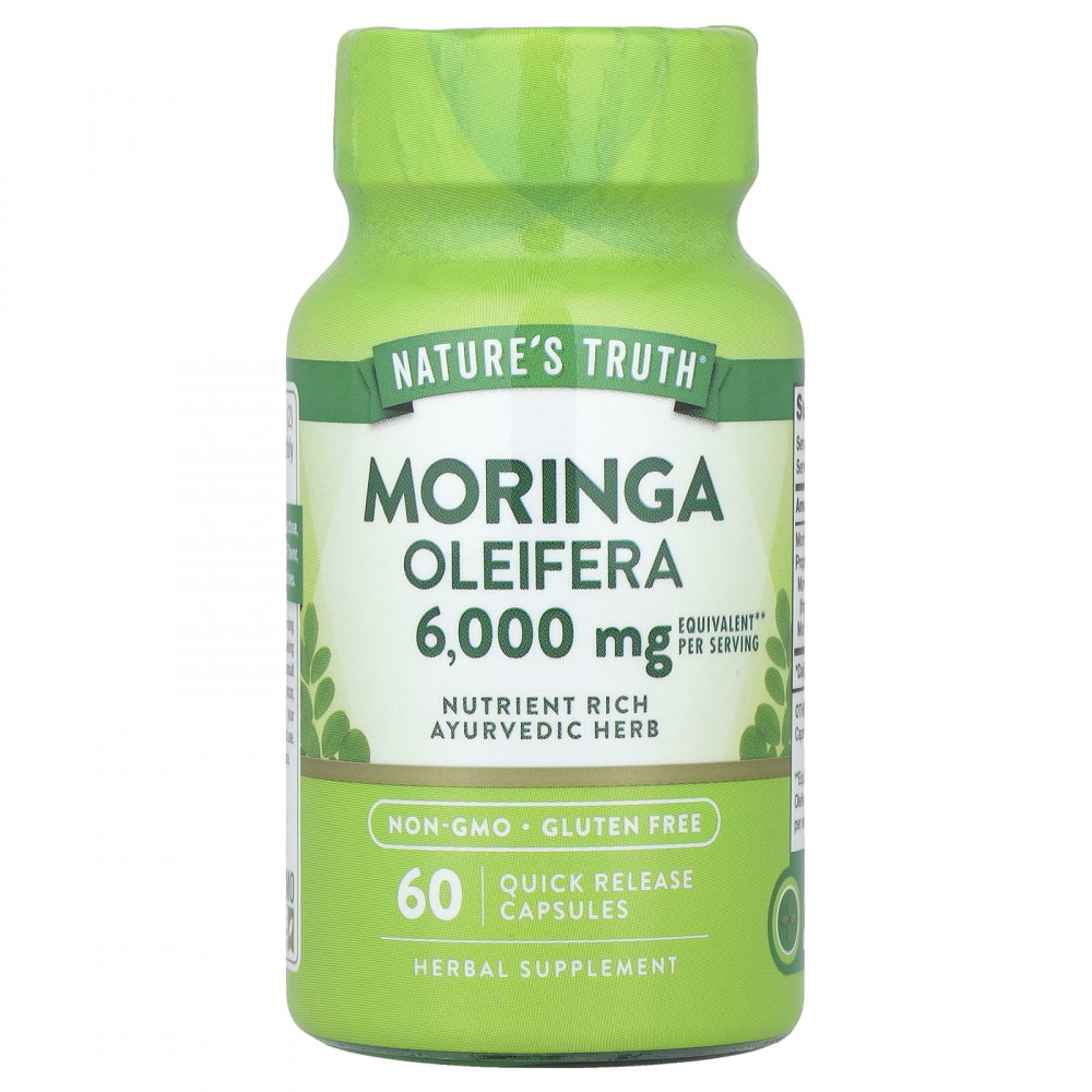 Nature's Truth, моринга масличная, 60 капсул с быстрым высвобождением (3000 мг в 1 капсуле) в Москве - eco-herb.ru | изображение Nature's Truth, моринга масличная, 60 капсул с быстрым высвобождением (3000 мг в 1 капсуле) в Москве - eco-herb.ru | фото