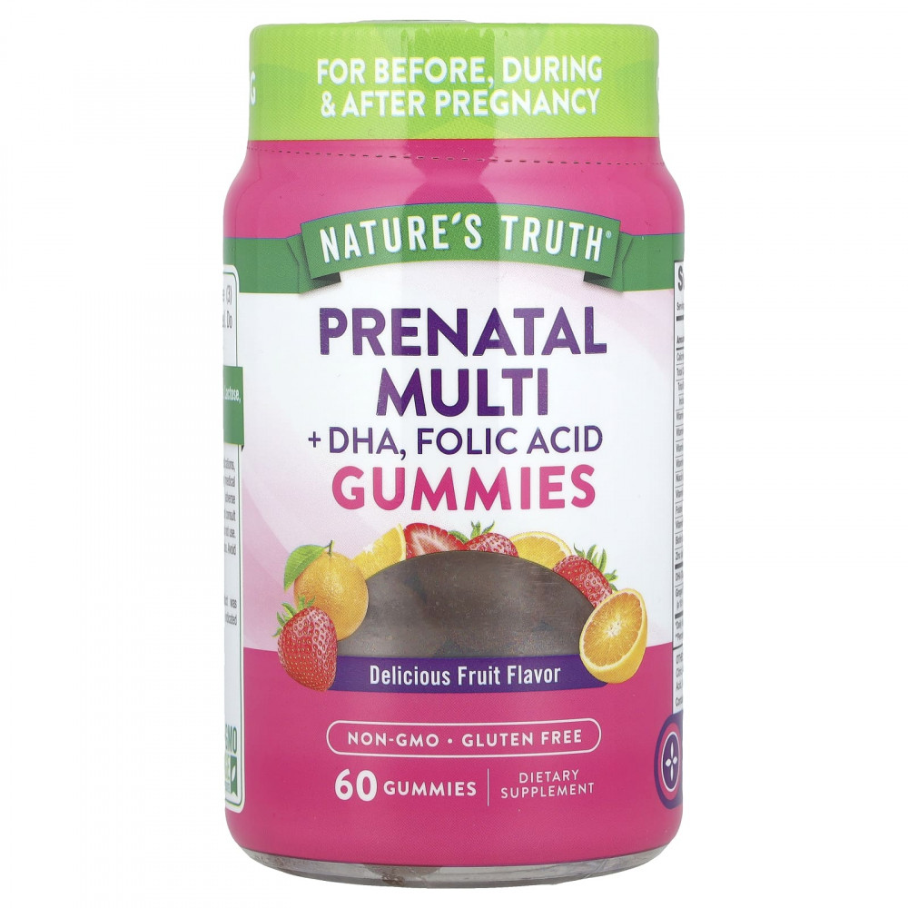 Nature's Truth, Prenatal Multi + DHA, жевательные мармеладки с фолиевой кислотой, вкусные фрукты, 60 жевательных таблеток в Москве - eco-herb.ru | изображение Nature's Truth, Prenatal Multi + DHA, жевательные мармеладки с фолиевой кислотой, вкусные фрукты, 60 жевательных таблеток в Москве - eco-herb.ru | фото