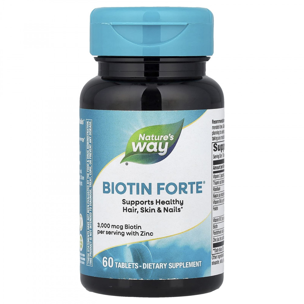 Nature's Way, Biotin Forte® с цинком, 60 таблеток в Москве - eco-herb.ru | изображение Nature's Way, Biotin Forte® с цинком, 60 таблеток в Москве - eco-herb.ru | фото