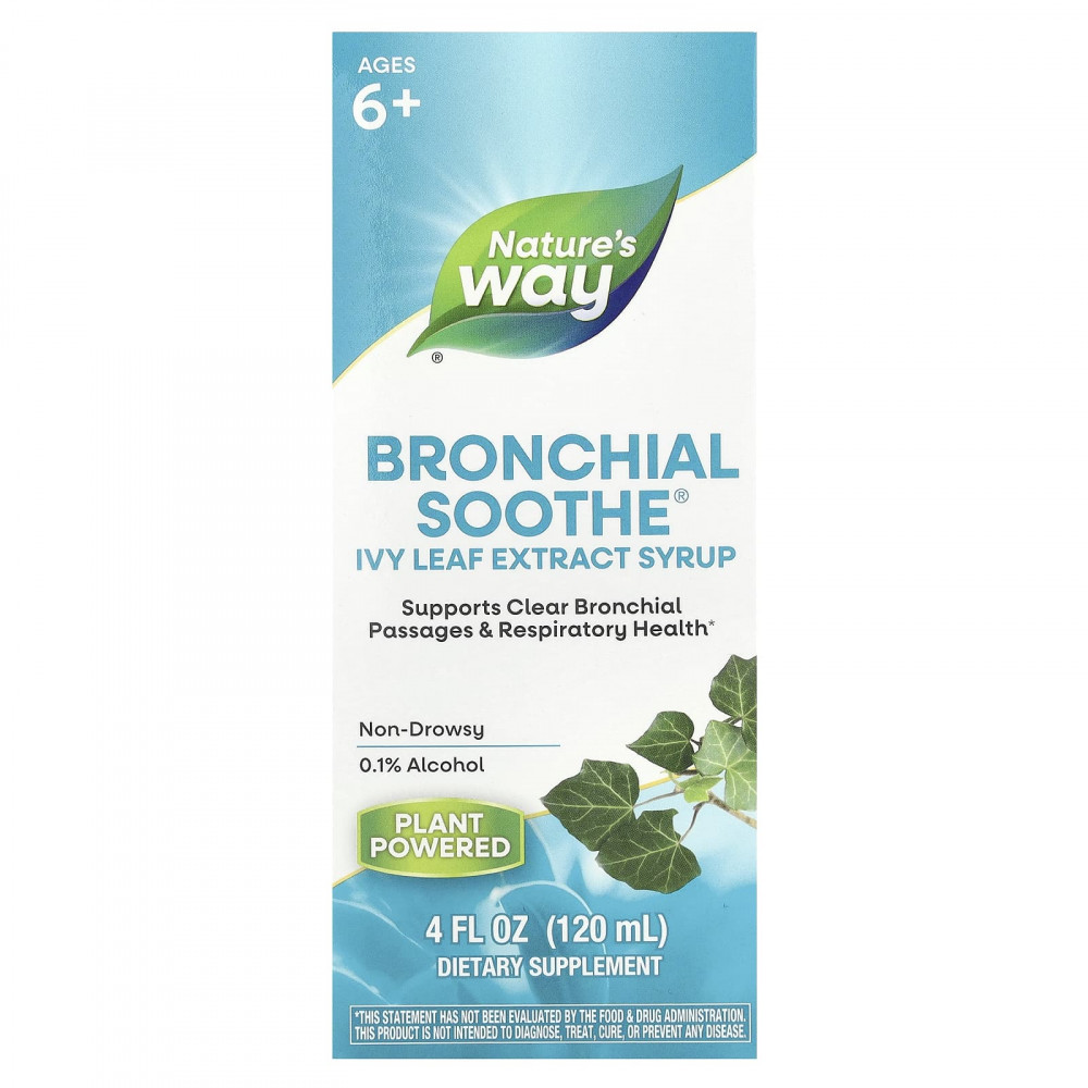Nature's Way, Bronchial Soothe®, сироп с экстрактом листьев плюща, для детей от 6 лет, 120 мл (4 жидк. Унции) в Москве - eco-herb.ru | изображение Nature's Way, Bronchial Soothe®, сироп с экстрактом листьев плюща, для детей от 6 лет, 120 мл (4 жидк. Унции) в Москве - eco-herb.ru | фото