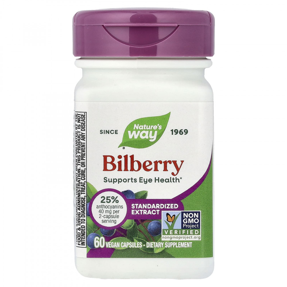 Nature's Way, черника, стандартизированный экстракт, 60 веганских капсул в Москве - eco-herb.ru | изображение Nature's Way, черника, стандартизированный экстракт, 60 веганских капсул в Москве - eco-herb.ru | фото