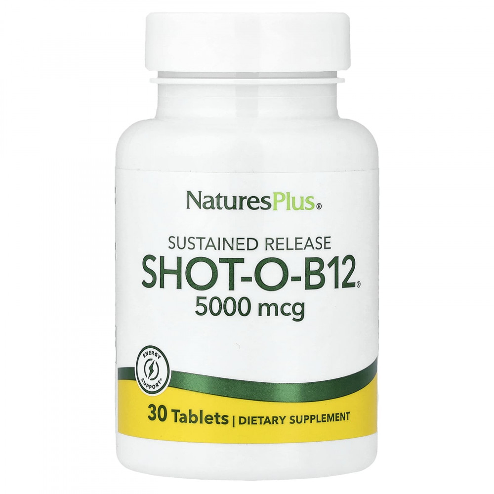 NaturesPlus, Shot-O-B12®, длительное высвобождение, 5000 мкг, 30 таблеток в Москве - eco-herb.ru | изображение NaturesPlus, Shot-O-B12®, длительное высвобождение, 5000 мкг, 30 таблеток в Москве - eco-herb.ru | фото