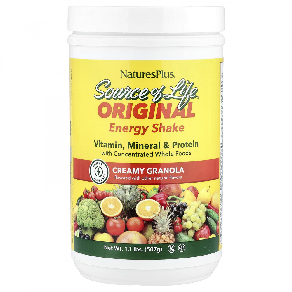 NaturesPlus, Source of Life®, оригинальный энергетический коктейль, со вкусом кремовой гранолы, 507 г (1,1 фунта) в Москве - eco-herb.ru | изображение NaturesPlus, Source of Life®, оригинальный энергетический коктейль, со вкусом кремовой гранолы, 507 г (1,1 фунта) в Москве - eco-herb.ru | фото