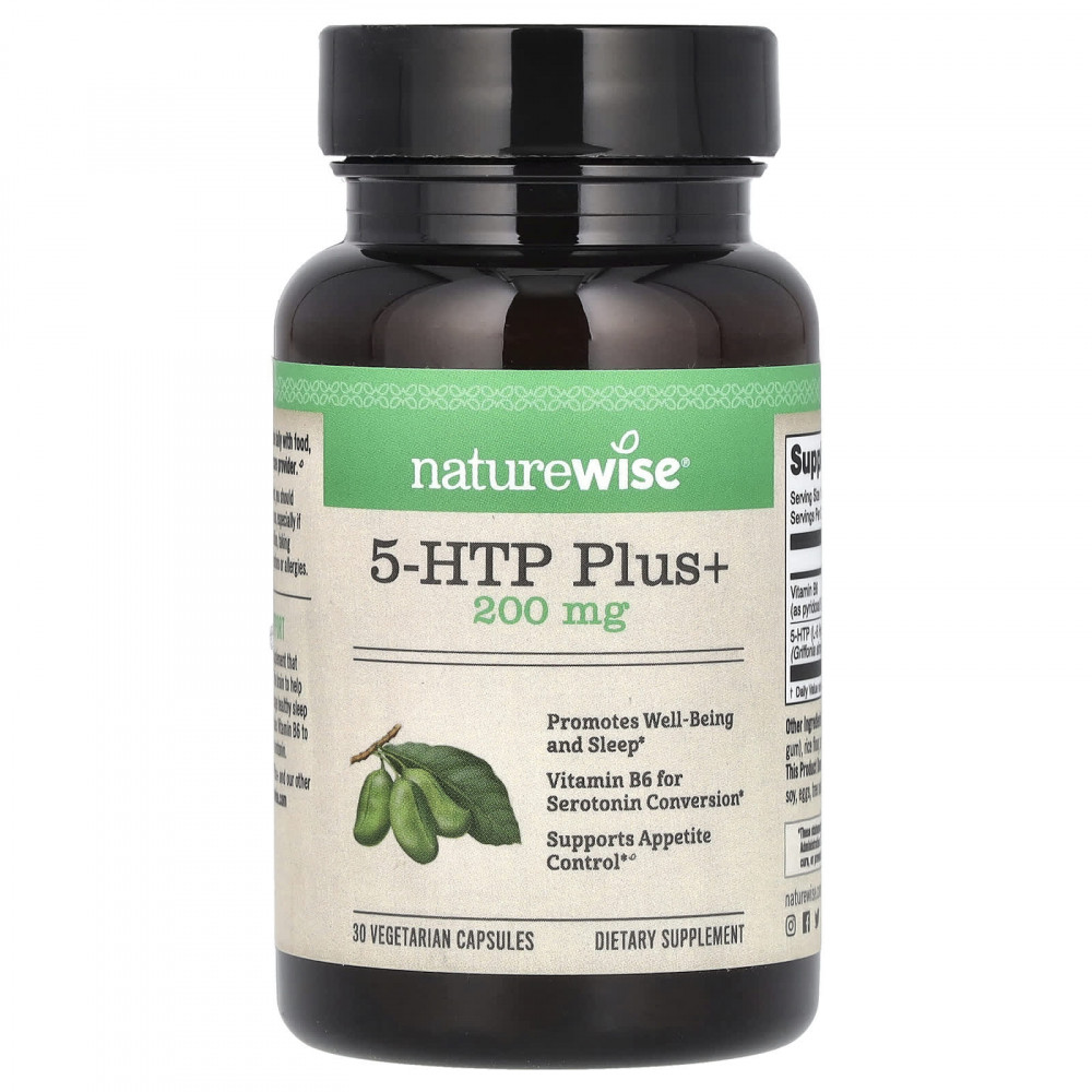 NatureWise, 5-HTP Plus+, 30 вегетарианских капсул в Москве - eco-herb.ru | изображение NatureWise, 5-HTP Plus+, 30 вегетарианских капсул в Москве - eco-herb.ru | фото