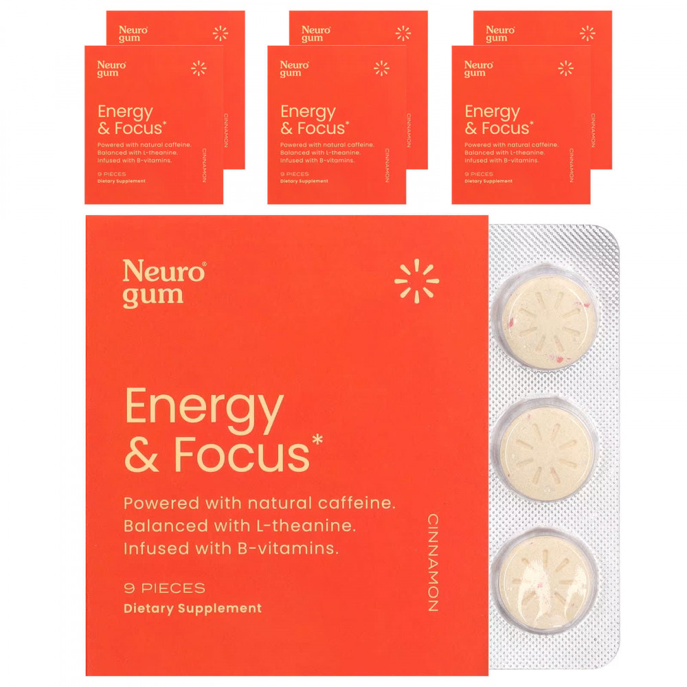 NeuroGum, Energy & Focus, корица, 6 пакетиков по 9 шт. в Москве - eco-herb.ru | изображение NeuroGum, Energy & Focus, корица, 6 пакетиков по 9 шт. в Москве - eco-herb.ru | фото