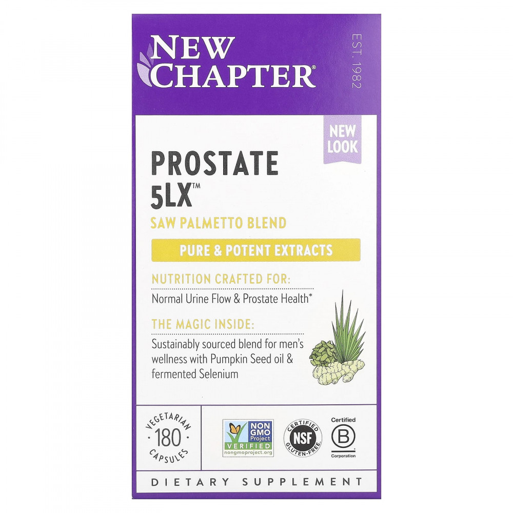 New Chapter, Prostate 5LX™, 180 вегетарианских капсул в Москве - eco-herb.ru | изображение New Chapter, Prostate 5LX™, 180 вегетарианских капсул в Москве - eco-herb.ru | фото