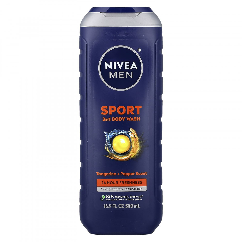 Nivea, Men, Sport, гель для душа 3 в 1, мандарин и перец, 500 мл (16,9 жидк. унции) в Москве - eco-herb.ru | изображение Nivea, Men, Sport, гель для душа 3 в 1, мандарин и перец, 500 мл (16,9 жидк. унции) в Москве - eco-herb.ru | фото