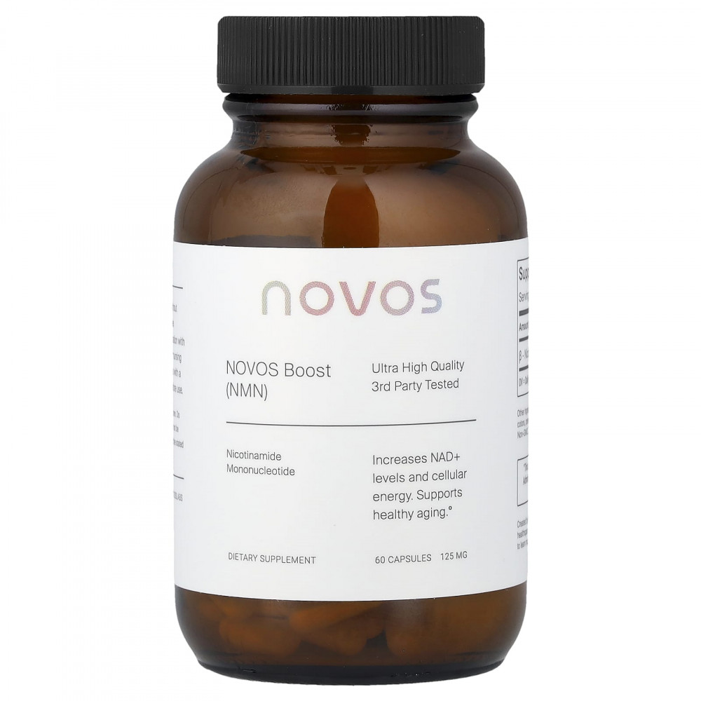 NOVOS, Novos Boost (NMN), 60 капсул (125 мг в 1 капсуле) в Москве - eco-herb.ru | изображение NOVOS, Novos Boost (NMN), 60 капсул (125 мг в 1 капсуле) в Москве - eco-herb.ru | фото