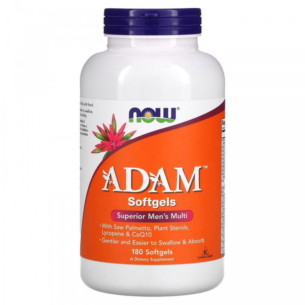 Now Foods, ADAM, превосходные мультивитамины для мужчин, 180 мягких  таблеток купить в Москве