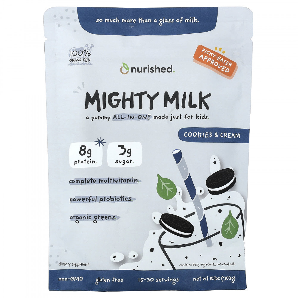 Nurished, Mighty Milk, печенье и сливки, для детей, 303 г (10,7 унции) в Москве - eco-herb.ru | изображение Nurished, Mighty Milk, печенье и сливки, для детей, 303 г (10,7 унции) в Москве - eco-herb.ru | фото
