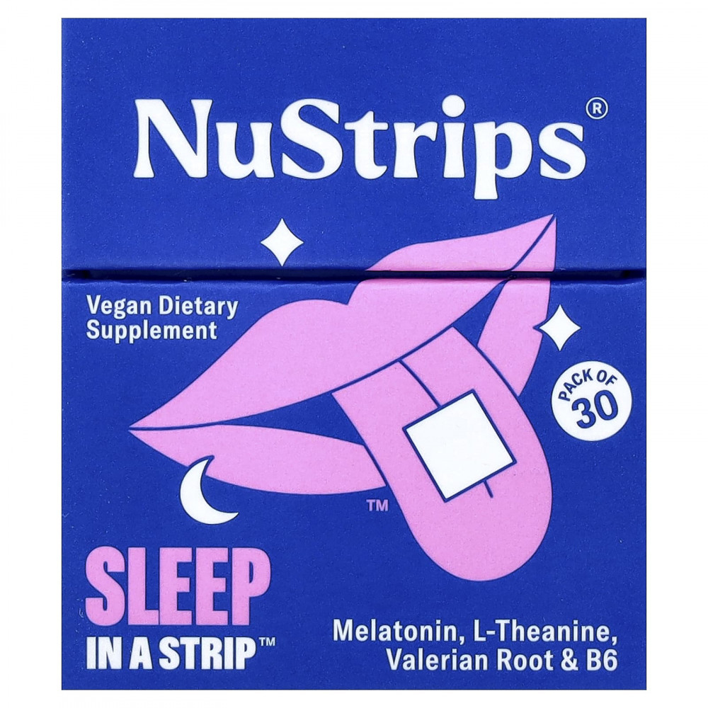 NuStrips, Sleep In A Strip™, голубика, 30 полосок в Москве - eco-herb.ru | изображение NuStrips, Sleep In A Strip™, голубика, 30 полосок в Москве - eco-herb.ru | фото