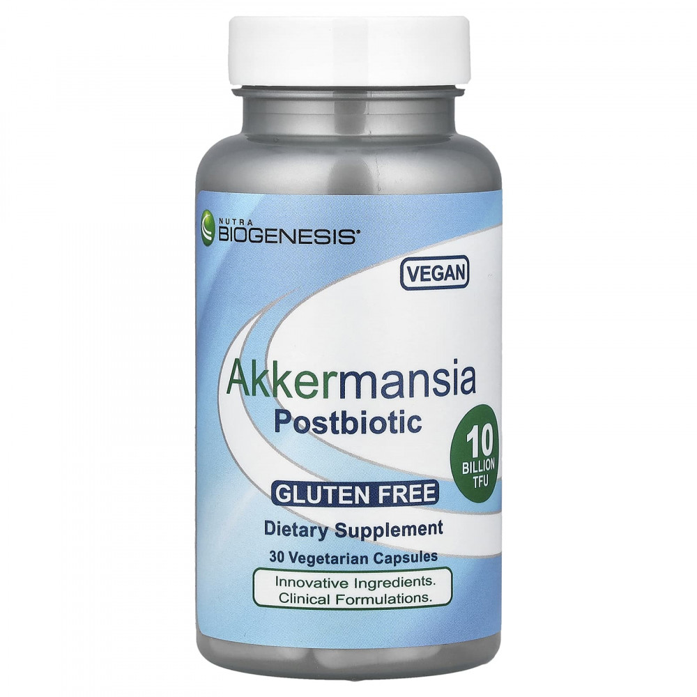 Nutra BioGenesis, Akkermansia Postbiotic, аккермансия, 100 мг (10 млрд КОЕ), 30 вегетарианских капсул в Москве - eco-herb.ru | изображение Nutra BioGenesis, Akkermansia Postbiotic, аккермансия, 100 мг (10 млрд КОЕ), 30 вегетарианских капсул в Москве - eco-herb.ru | фото