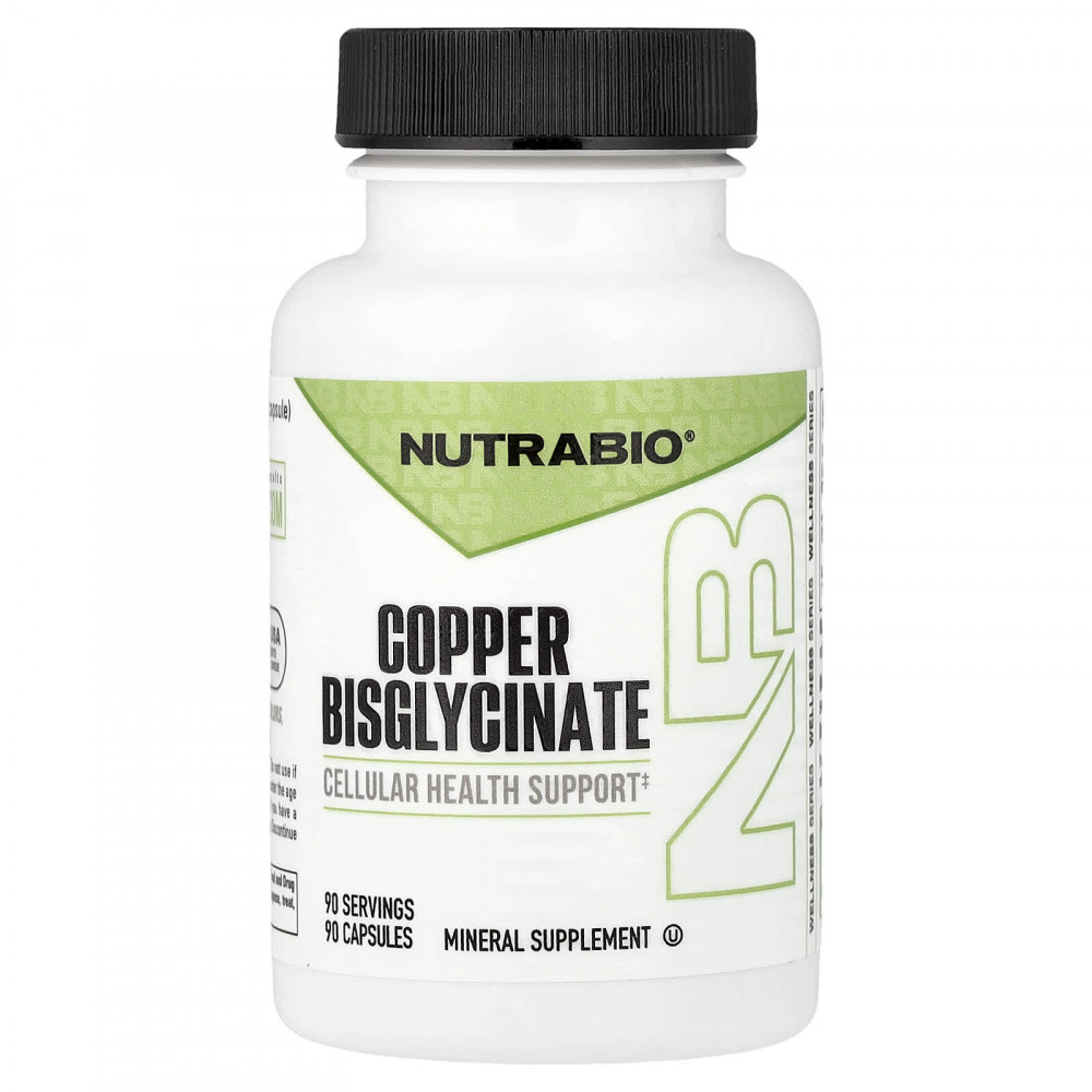 NutraBio, хелатный бисглицинат меди, 3 мг, 90 растительных капсул в Москве - eco-herb.ru | изображение NutraBio, хелатный бисглицинат меди, 3 мг, 90 растительных капсул в Москве - eco-herb.ru | фото