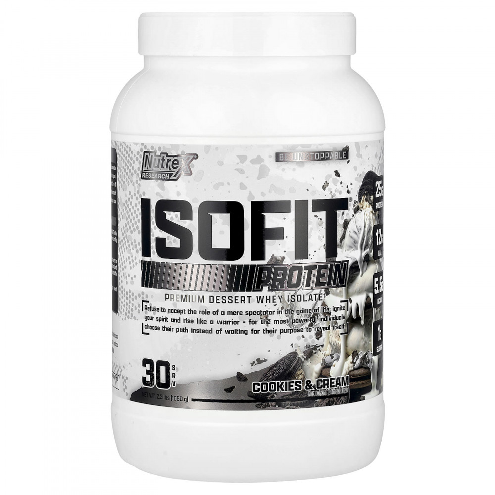 Nutrex Research, IsoFit® Protein, десертный изолят премиального качества, печенье и сливки, 1050 г (2,3 фунта) в Москве - eco-herb.ru | изображение Nutrex Research, IsoFit® Protein, десертный изолят премиального качества, печенье и сливки, 1050 г (2,3 фунта) в Москве - eco-herb.ru | фото