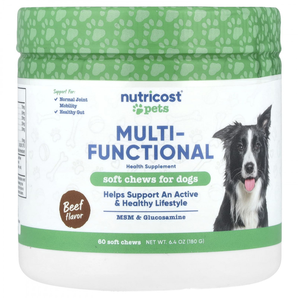 Nutricost, Pets, многофункциональное средство, для собак, говядина, 60 жевательных таблеток, 180 г (6,4 унции) в Москве - eco-herb.ru | изображение Nutricost, Pets, многофункциональное средство, для собак, говядина, 60 жевательных таблеток, 180 г (6,4 унции) в Москве - eco-herb.ru | фото