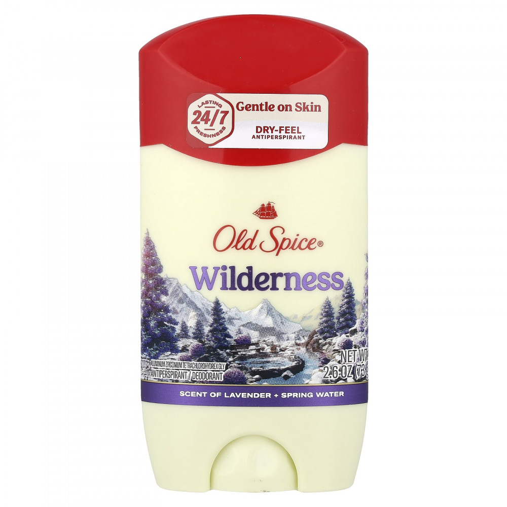 Old Spice, дезодорант-антиперспирант, дикая природа лаванды и родниковой воды, 73 г (2,6 унции) в Москве - eco-herb.ru | изображение Old Spice, дезодорант-антиперспирант, дикая природа лаванды и родниковой воды, 73 г (2,6 унции) в Москве - eco-herb.ru | фото