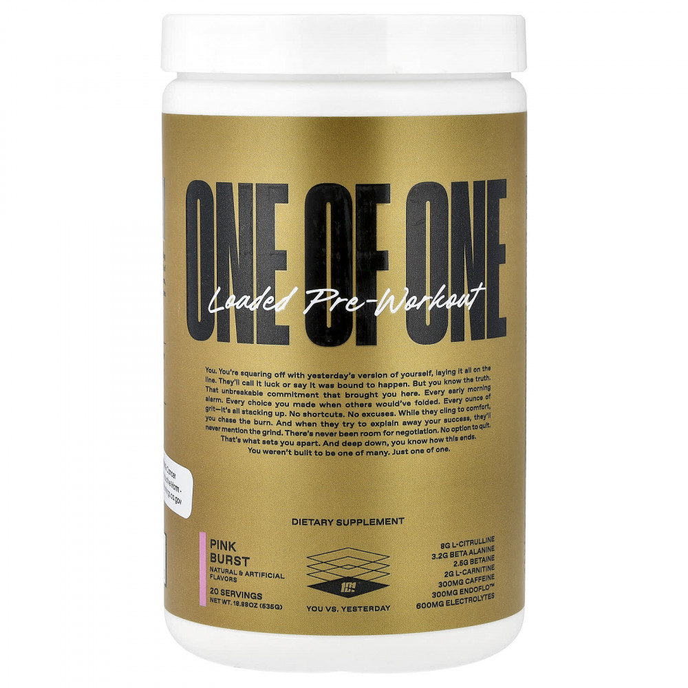 ONE OF ONE, Loaded, предтренировочный комплекс, розовый, 535 г (18,88 унции) в Москве - eco-herb.ru | изображение ONE OF ONE, Loaded, предтренировочный комплекс, розовый, 535 г (18,88 унции) в Москве - eco-herb.ru | фото