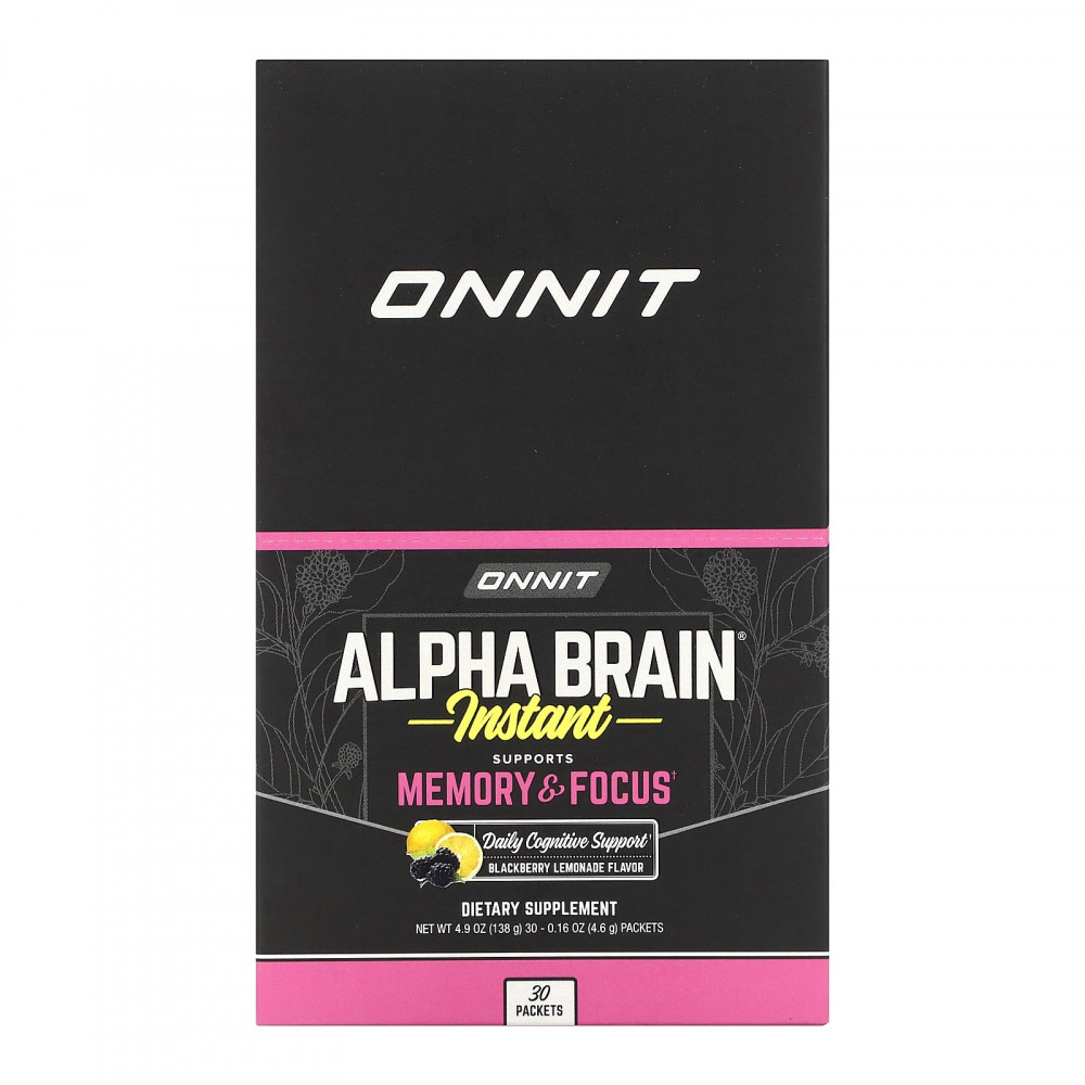 Onnit, Alpha BRAIN®, растворимый лимонад из ежевики, 30 пакетиков по 4,6 г (0,16 унции) в Москве - eco-herb.ru | изображение Onnit, Alpha BRAIN®, растворимый лимонад из ежевики, 30 пакетиков по 4,6 г (0,16 унции) в Москве - eco-herb.ru | фото