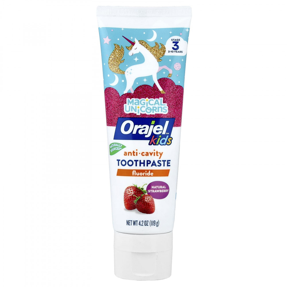 Orajel, детская зубная паста с фторидом против кариеса, для детей 2–10 лет, натуральная клубника, 119 г (4,2 унции) в Москве - eco-herb.ru | изображение Orajel, детская зубная паста с фторидом против кариеса, для детей 2–10 лет, натуральная клубника, 119 г (4,2 унции) в Москве - eco-herb.ru | фото