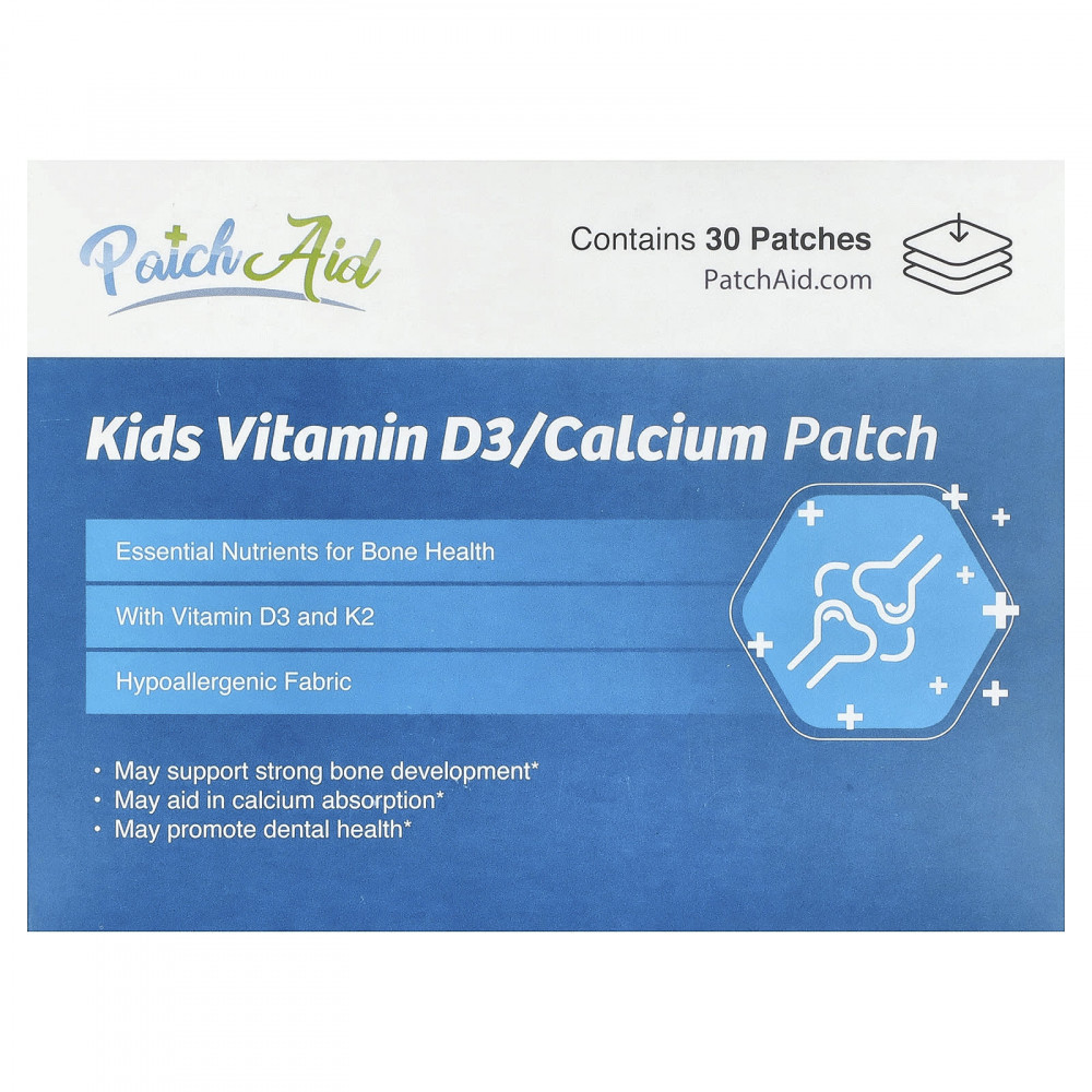 PatchAid, патчи с витамином D3 и кальцием для детей, 30 шт. в Москве - eco-herb.ru | изображение PatchAid, патчи с витамином D3 и кальцием для детей, 30 шт. в Москве - eco-herb.ru | фото